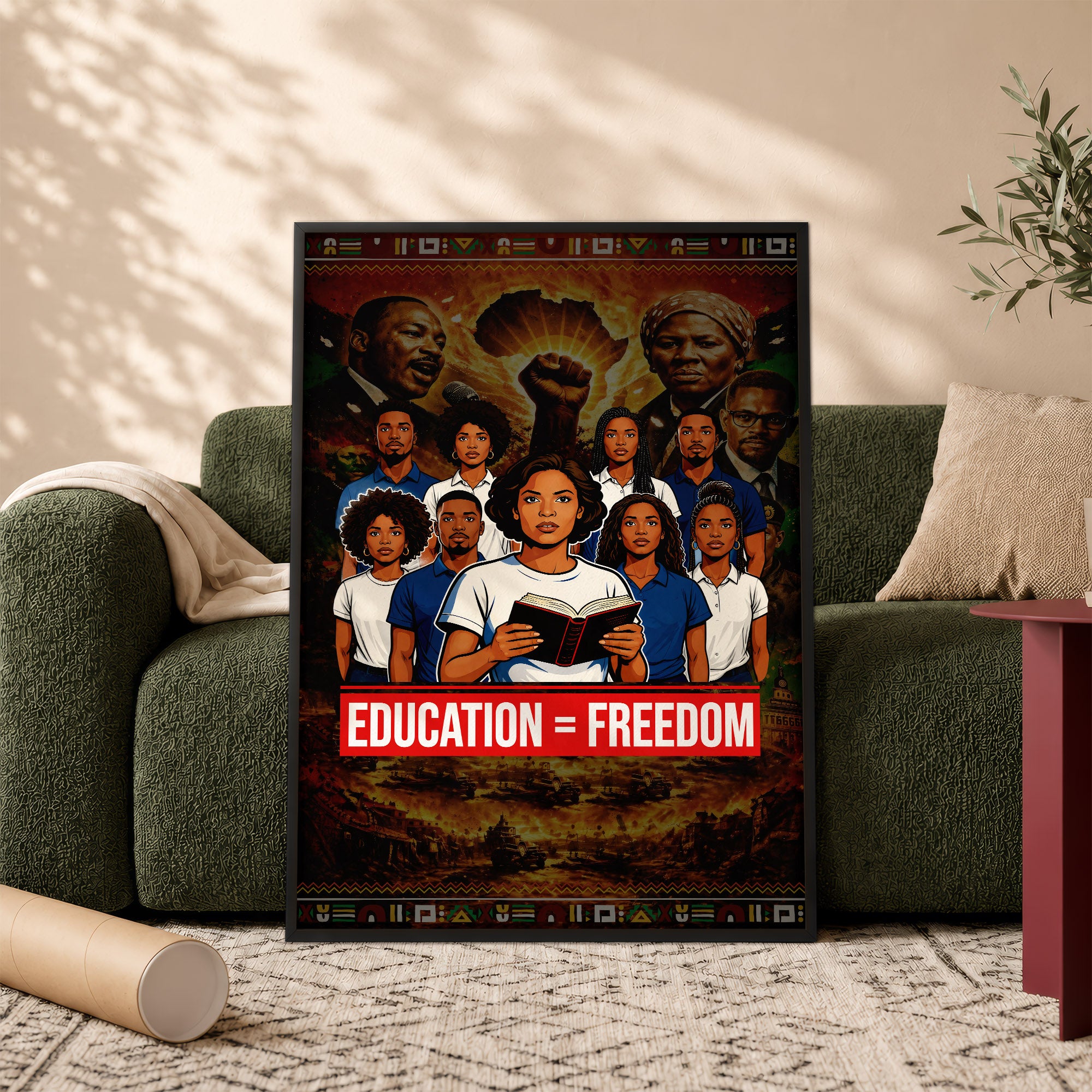 Education = Freedom Black Empowerment - Poster/Canvas