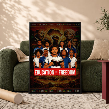 Education = Freedom Black Empowerment - Poster/Canvas