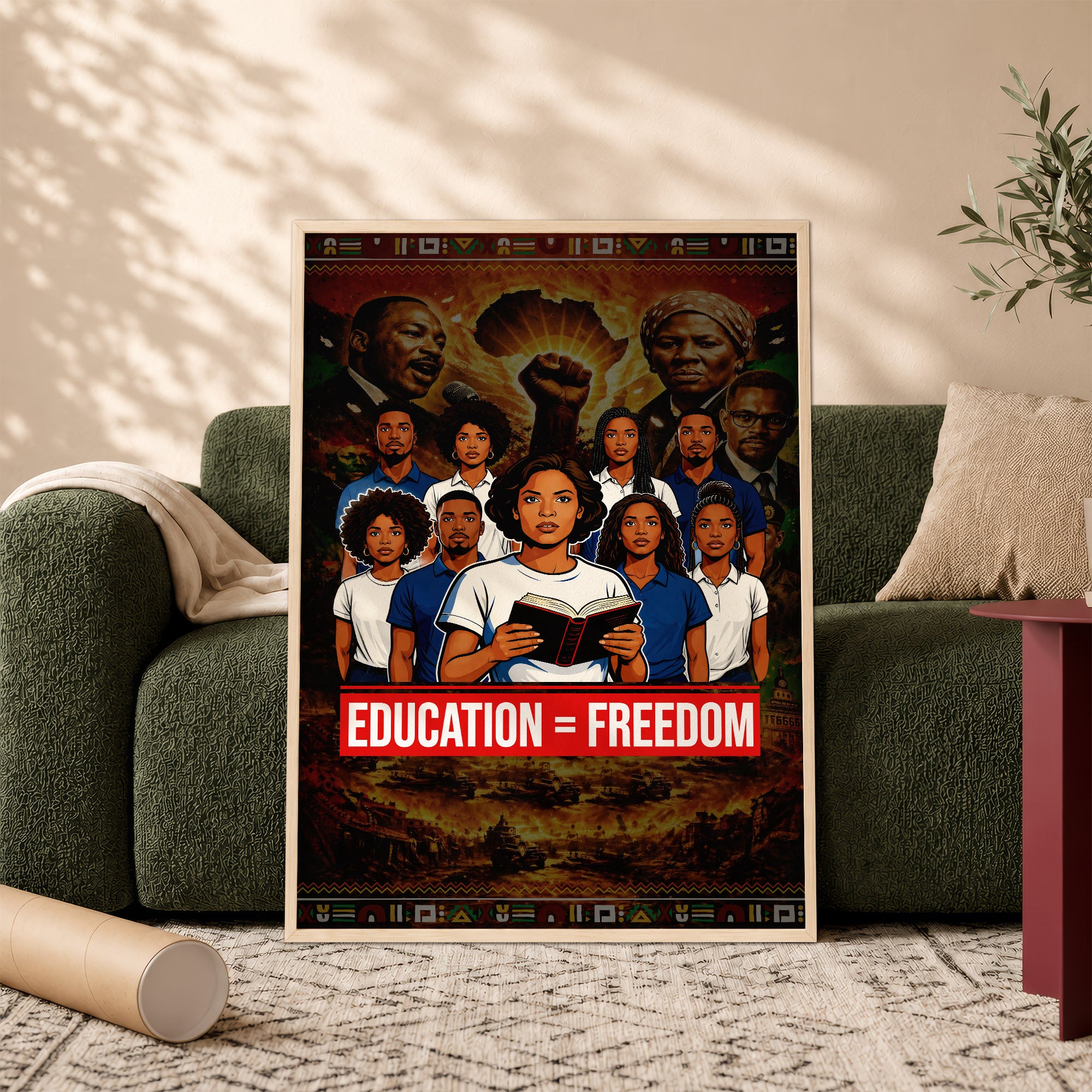 Education = Freedom Black Empowerment - Poster/Canvas