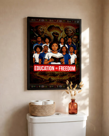 Education = Freedom Black Empowerment - Poster/Canvas