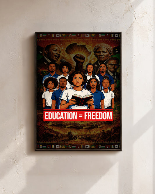 Education = Freedom Black Empowerment - Poster/Canvas