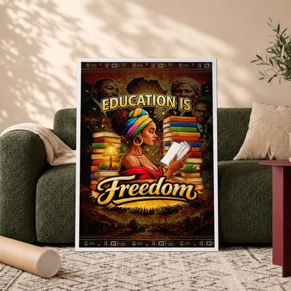 Education is Freedom - African American Pride - Poster/Canvas