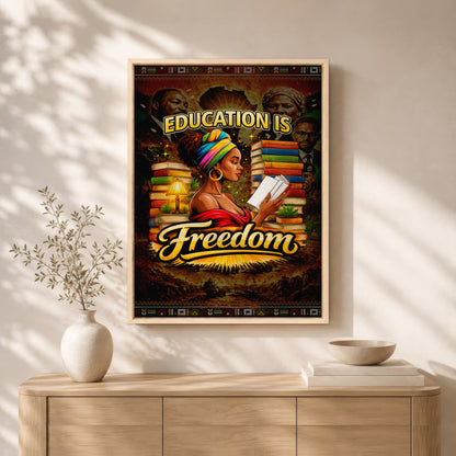 Education is Freedom - African American Pride - Poster/Canvas
