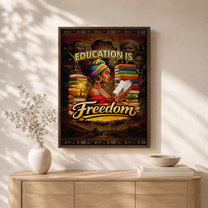 Education is Freedom - African American Pride - Poster/Canvas