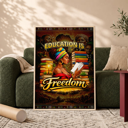 Education is Freedom - African American Pride - Poster/Canvas