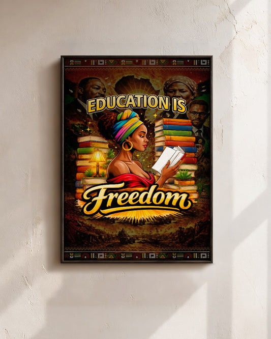 Education is Freedom - African American Pride - Poster/Canvas