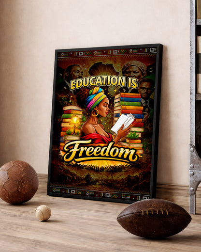 Education is Freedom - African American Pride - Poster/Canvas
