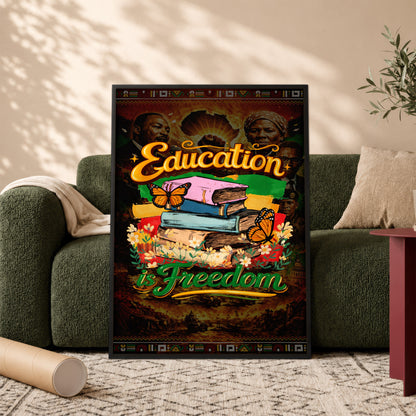 Education is Freedom - Empowerment & Equality for All - Poster/Canvas