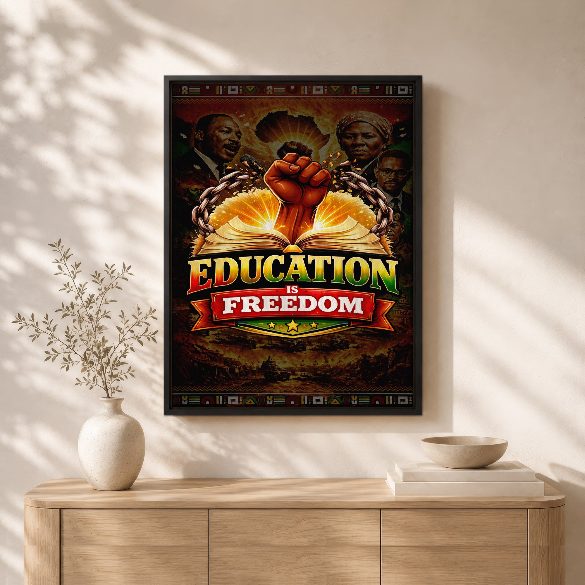 Education is Freedom Power Fist - Poster/Canvas