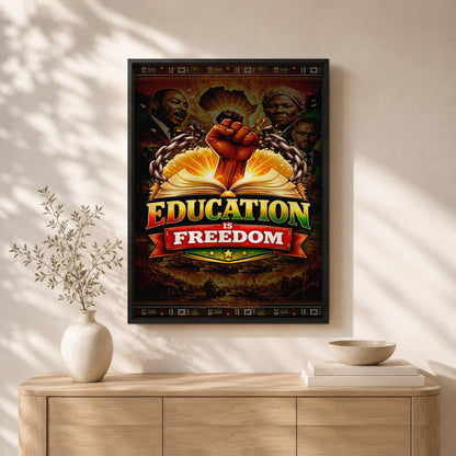 Education is Freedom Power Fist - Poster/Canvas