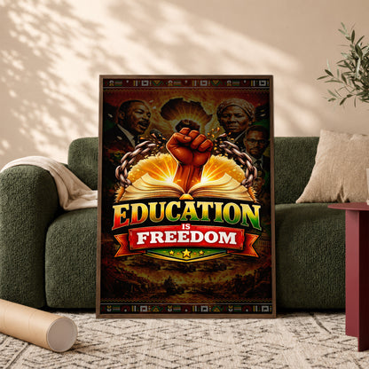 Education is Freedom Power Fist - Poster/Canvas