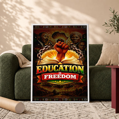 Education is Freedom Power Fist - Poster/Canvas