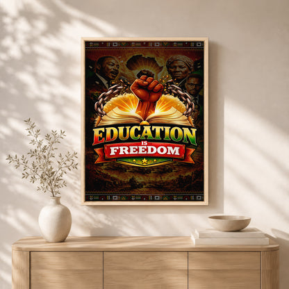 Education is Freedom Power Fist - Poster/Canvas