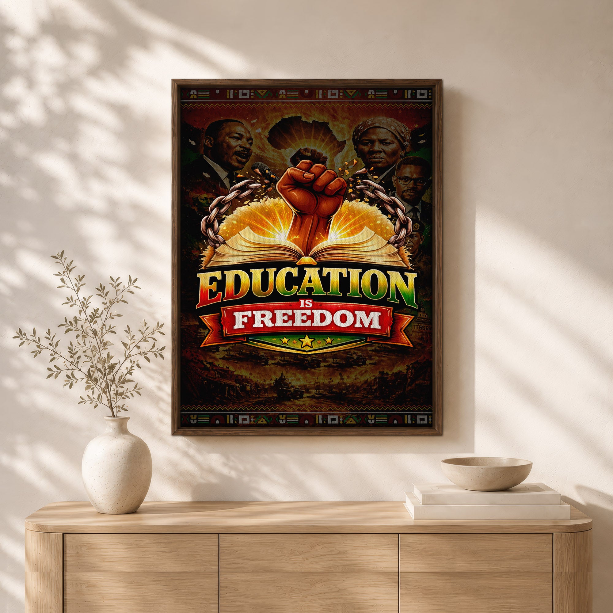 Education is Freedom Power Fist - Poster/Canvas