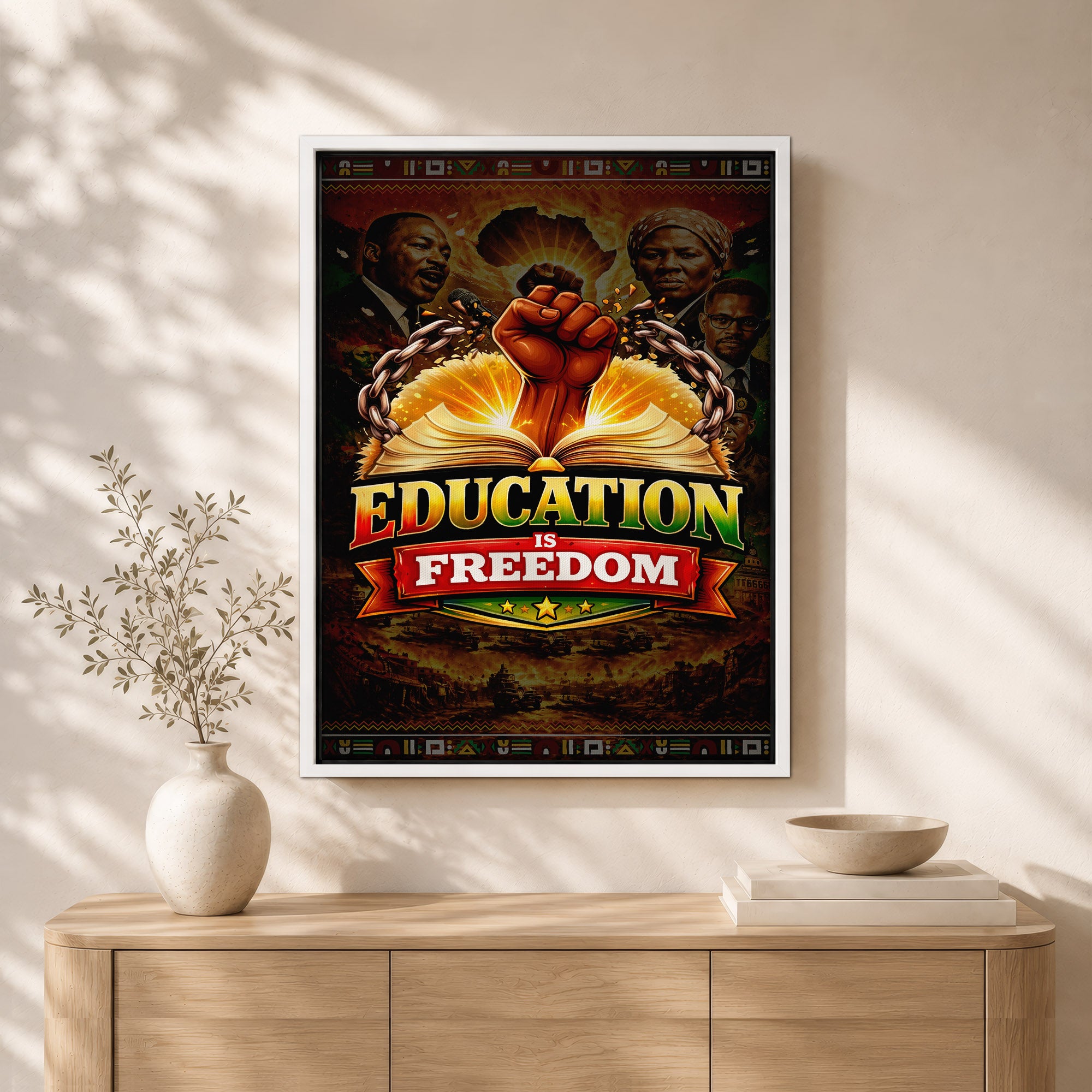 Education is Freedom Power Fist - Poster/Canvas