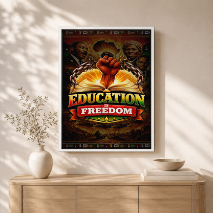 Education is Freedom Power Fist - Poster/Canvas