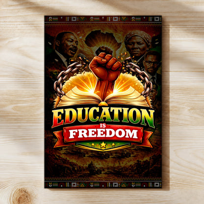 Education is Freedom Power Fist - Poster/Canvas