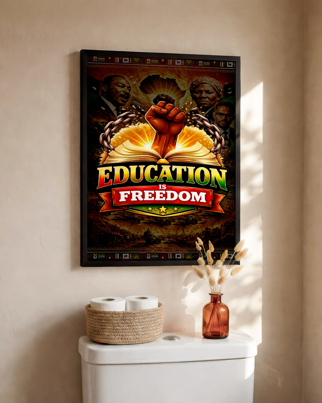 Education is Freedom Power Fist - Poster/Canvas