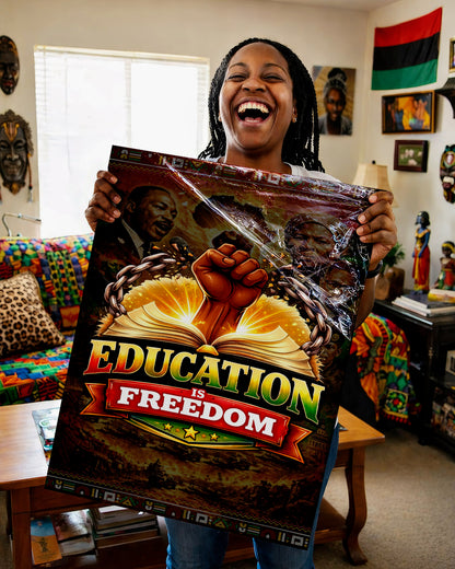 Education is Freedom Power Fist - Poster/Canvas