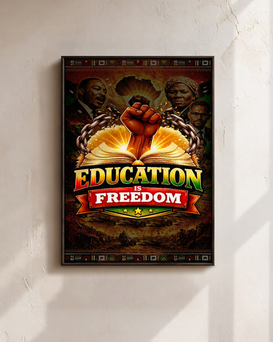 Education is Freedom Power Fist - Poster/Canvas