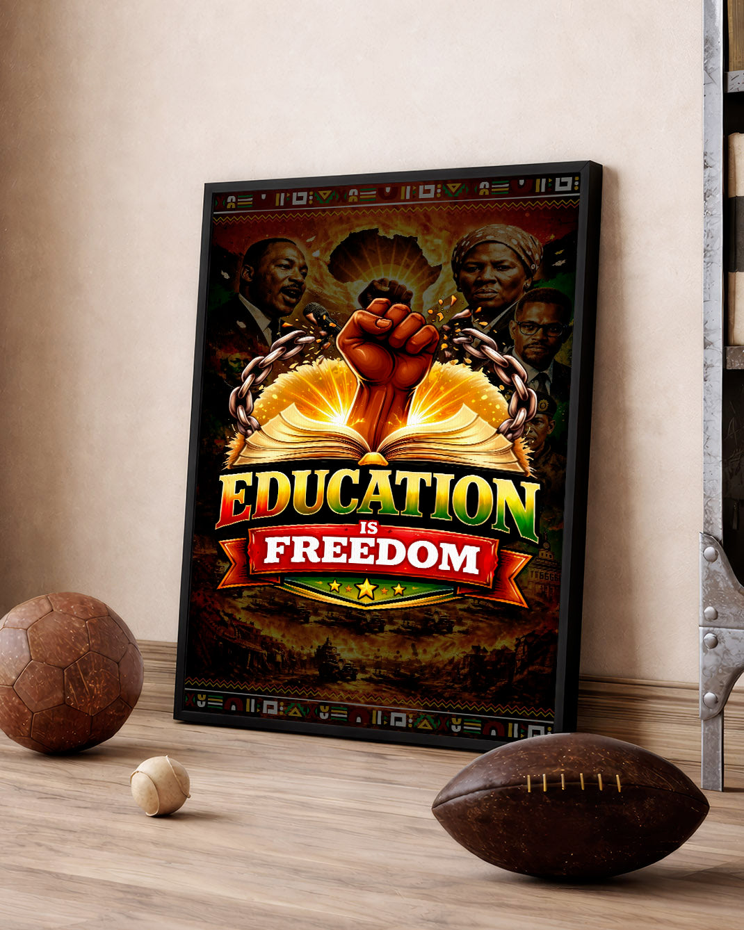 Education is Freedom Power Fist - Poster/Canvas
