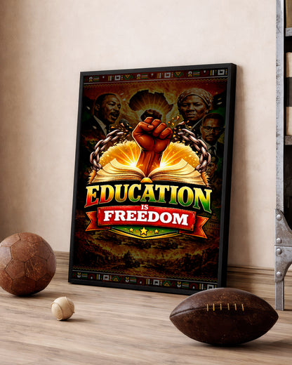 Education is Freedom Power Fist - Poster/Canvas