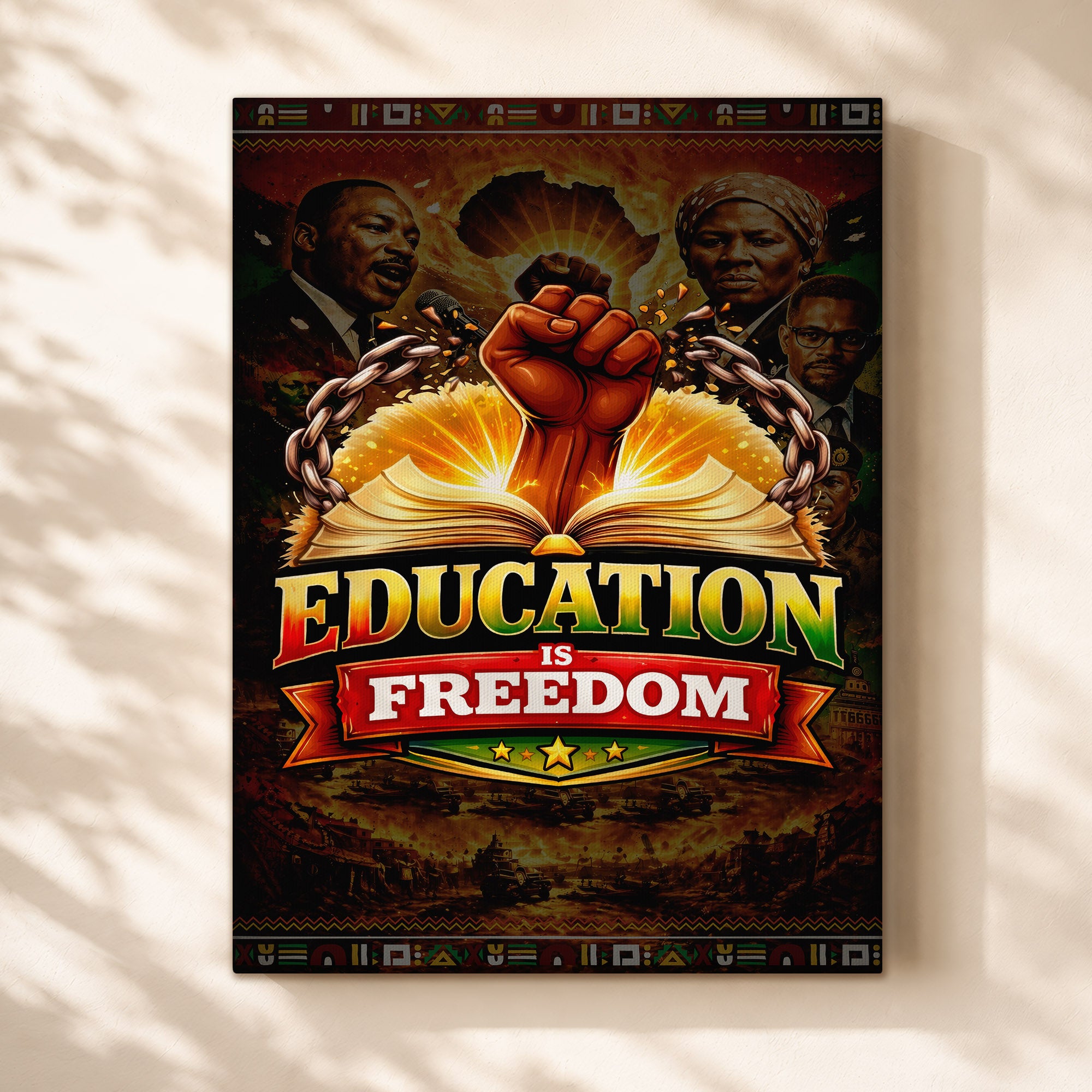 Education is Freedom Power Fist - Poster/Canvas