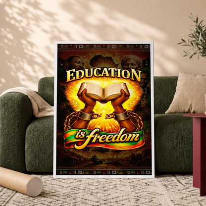 Education is Freedom - Empowerment for Black Voices - Poster/Canvas