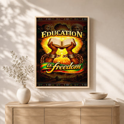 Education is Freedom - Empowerment for Black Voices - Poster/Canvas