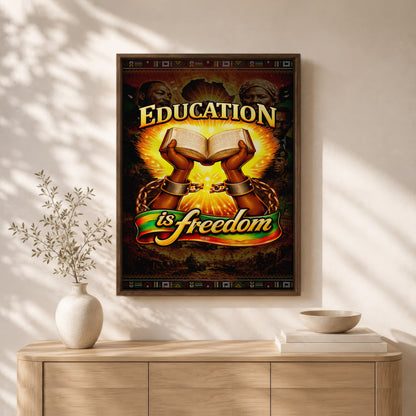 Education is Freedom - Empowerment for Black Voices - Poster/Canvas