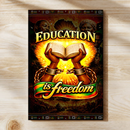Education is Freedom - Empowerment for Black Voices - Poster/Canvas