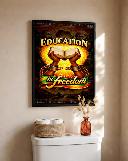 Education is Freedom - Empowerment for Black Voices - Poster/Canvas