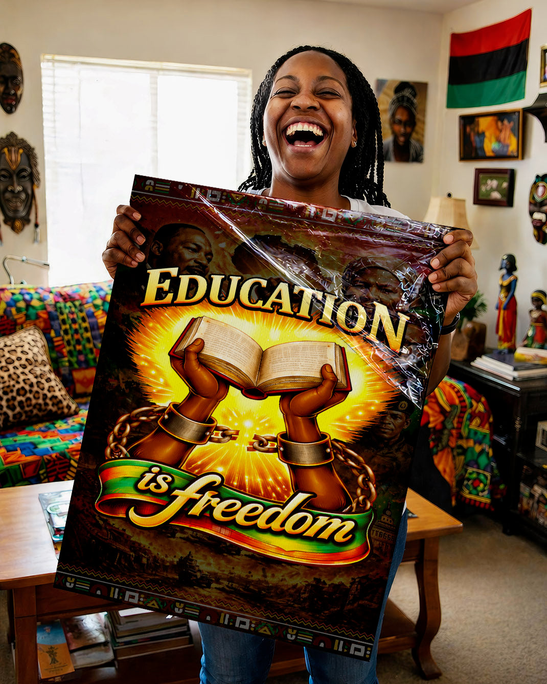 Education is Freedom - Empowerment for Black Voices - Poster/Canvas