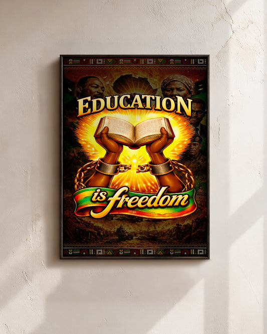 Education is Freedom - Empowerment for Black Voices - Poster/Canvas