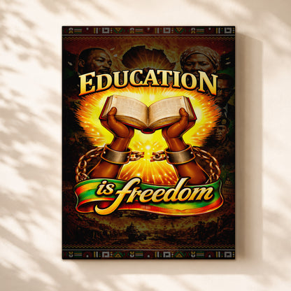 Education is Freedom - Empowerment for Black Voices - Poster/Canvas