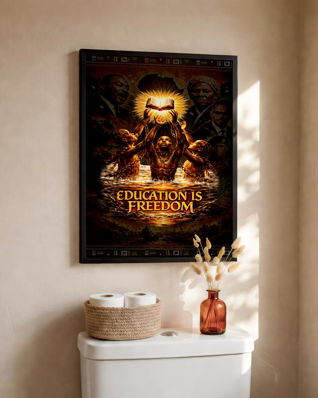 Education is Freedom - Black Empowerment, Breaking Chains - Poster/Canvas