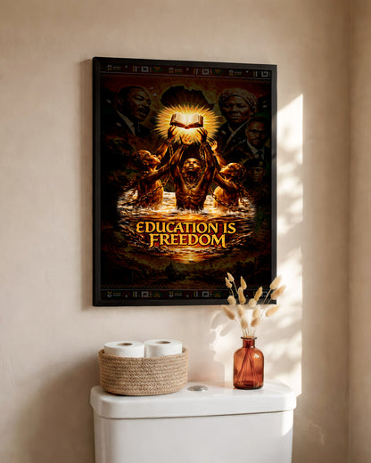 Education is Freedom - Black Empowerment, Breaking Chains - Poster/Canvas