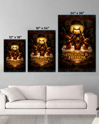 Education is Freedom - Black Empowerment, Breaking Chains - Poster/Canvas