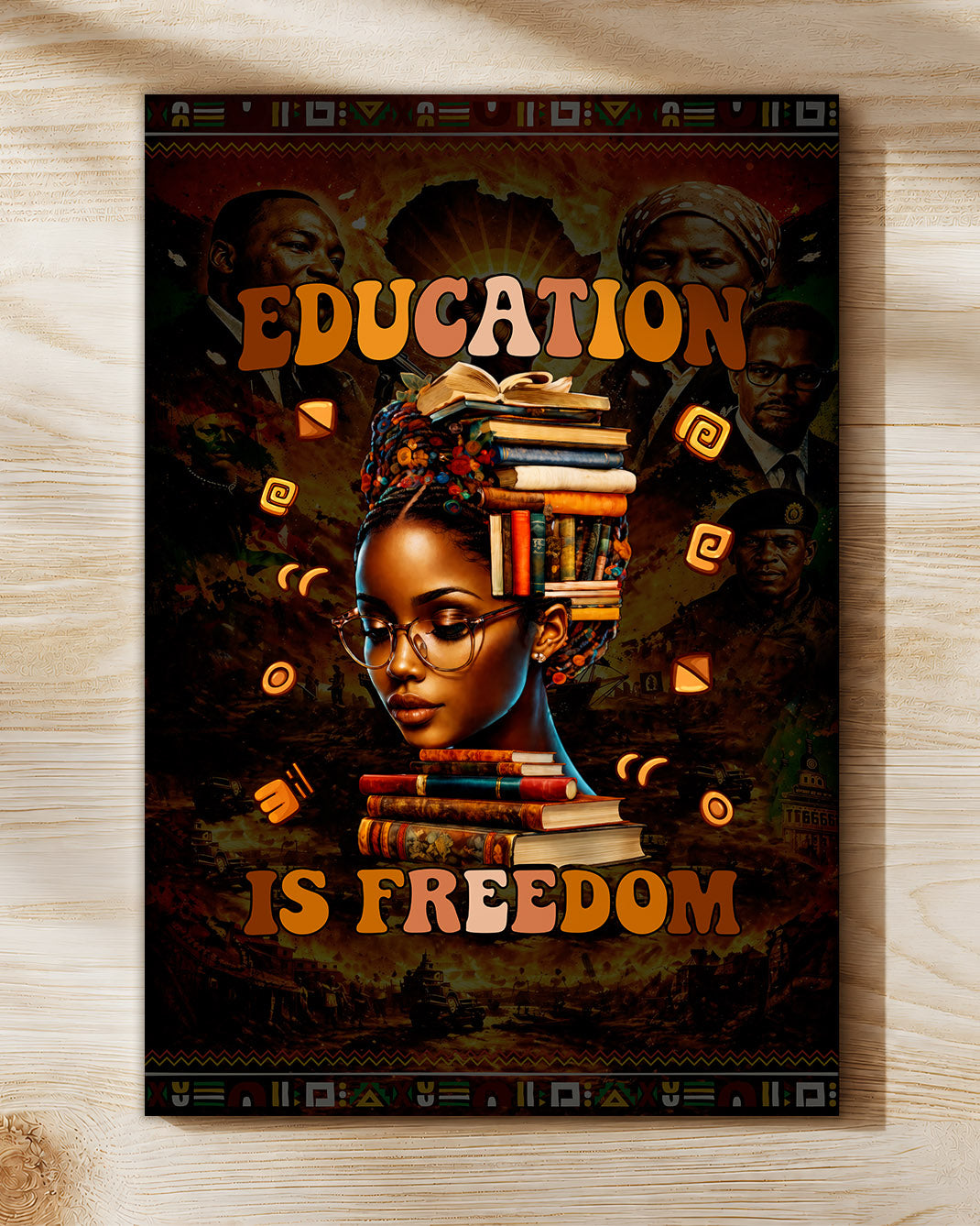 Education is Freedom Black Girl Magic & Equality - Poster/Canvas