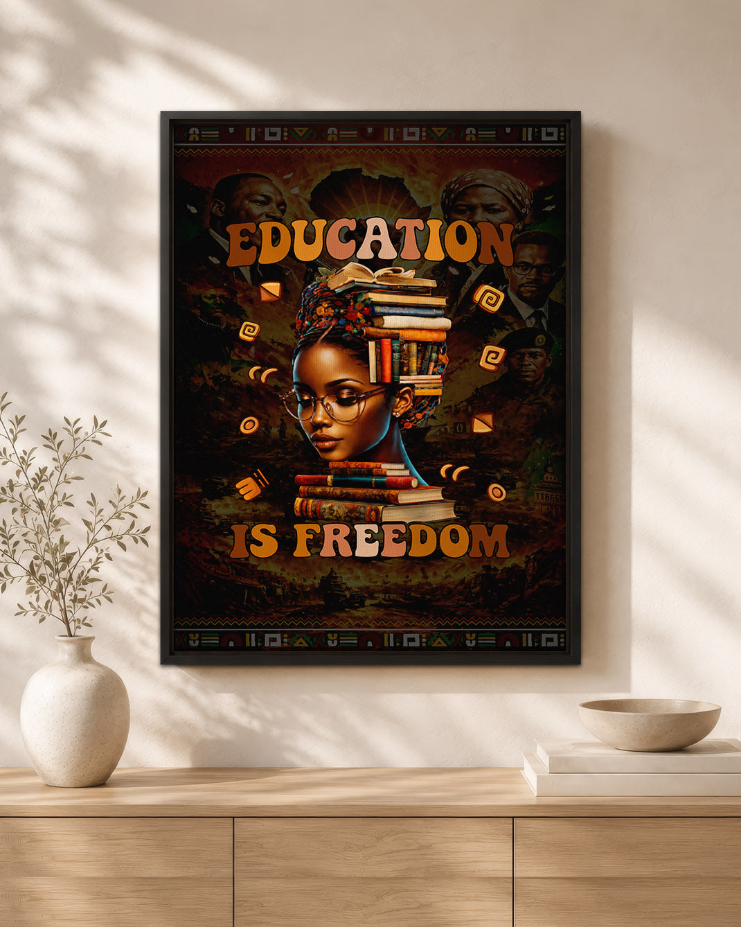 Education is Freedom Black Girl Magic & Equality - Poster/Canvas