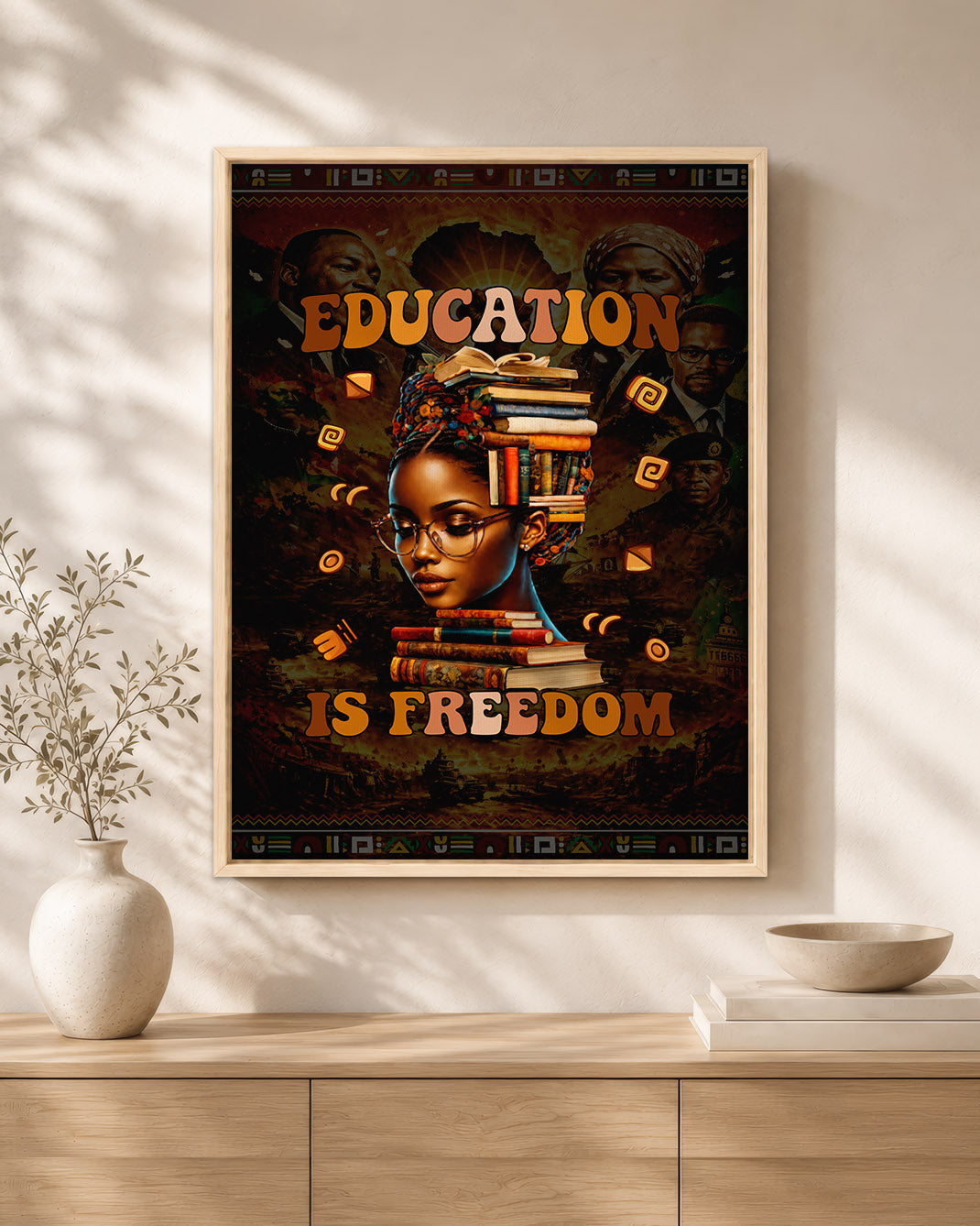 Education is Freedom Black Girl Magic & Equality - Poster/Canvas