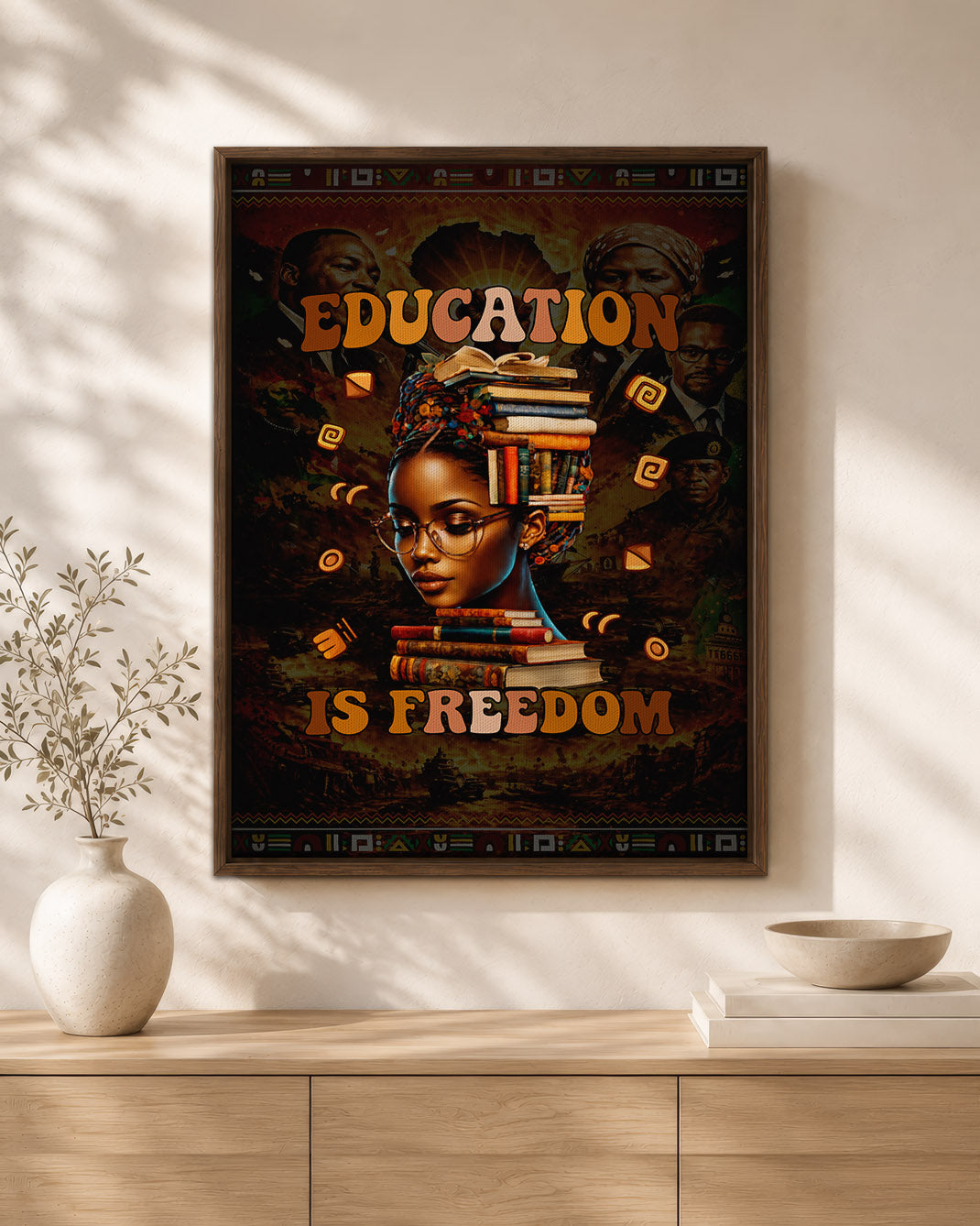 Education is Freedom Black Girl Magic & Equality - Poster/Canvas