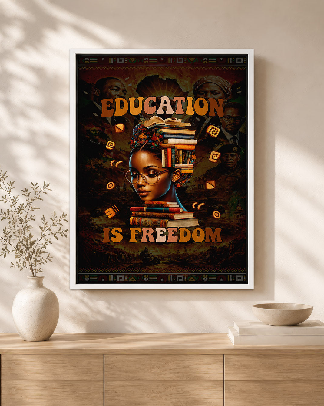 Education is Freedom Black Girl Magic & Equality - Poster/Canvas