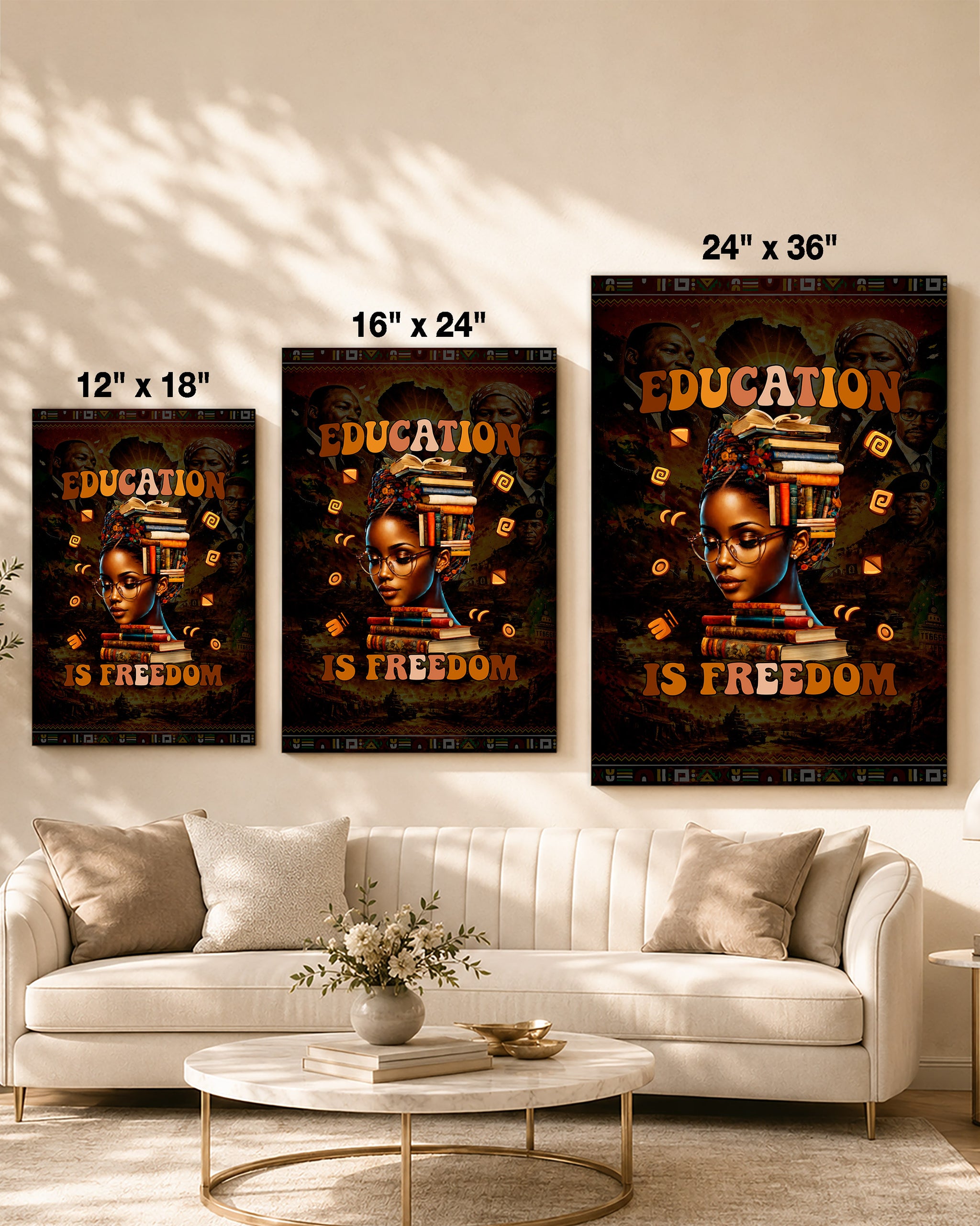 Education is Freedom Black Girl Magic & Equality - Poster/Canvas