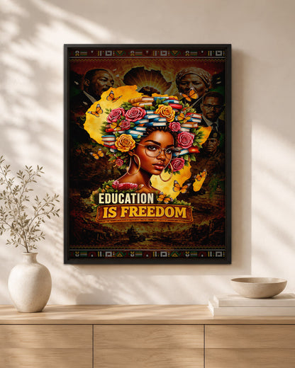 Education is Freedom - Black Excellence and Knowledge - Poster/Canvas