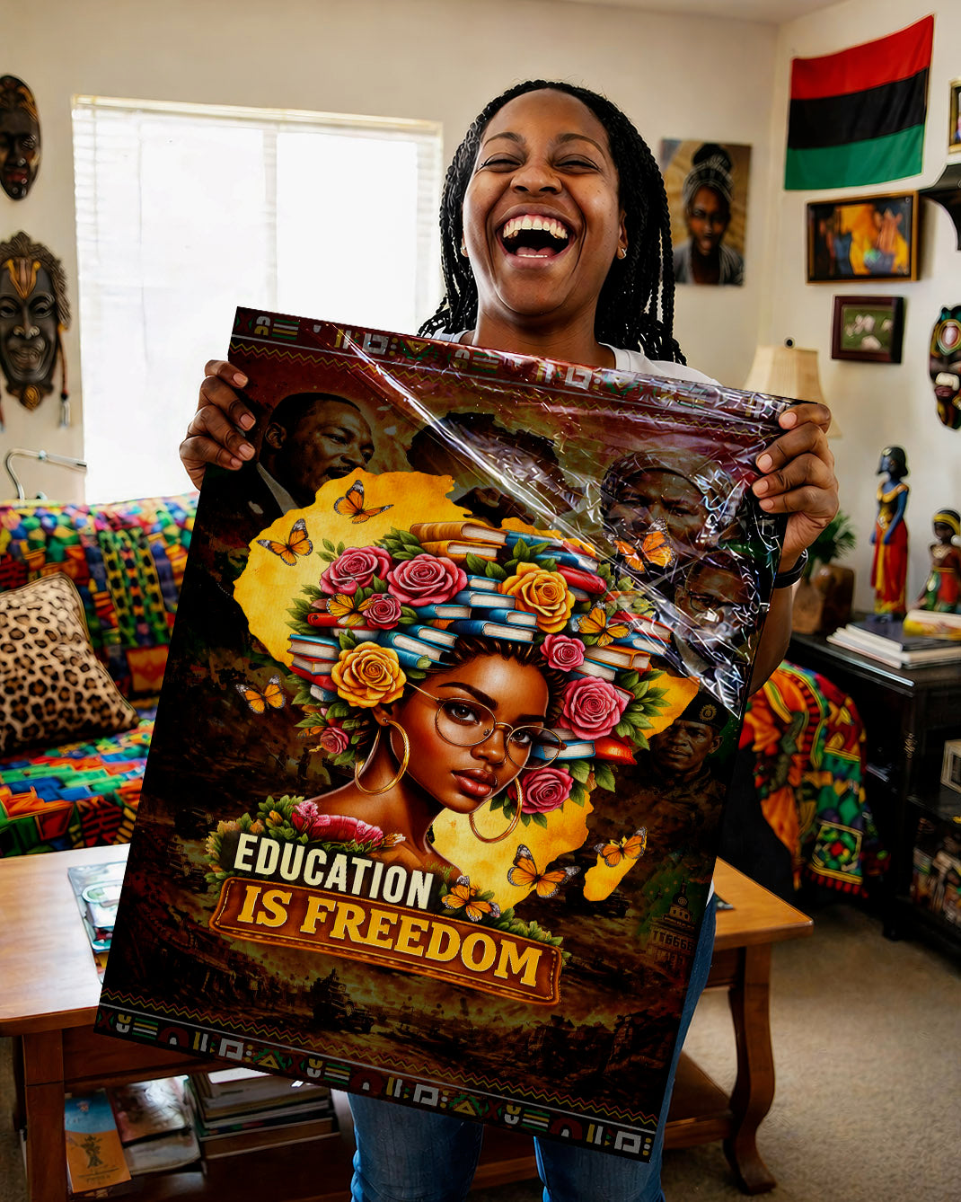 Education is Freedom - Black Excellence and Knowledge - Poster/Canvas