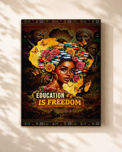 Education is Freedom - Black Excellence and Knowledge - Poster/Canvas