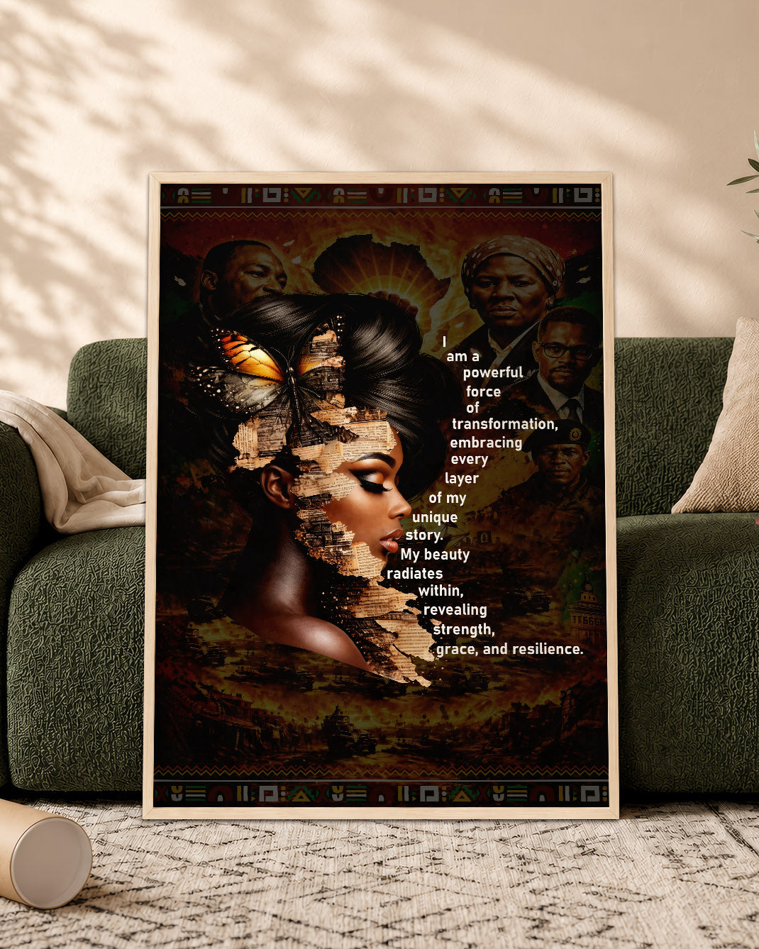 Empowered Beauty Transformation - Black Excellence & Resilience - Poster/Canvas