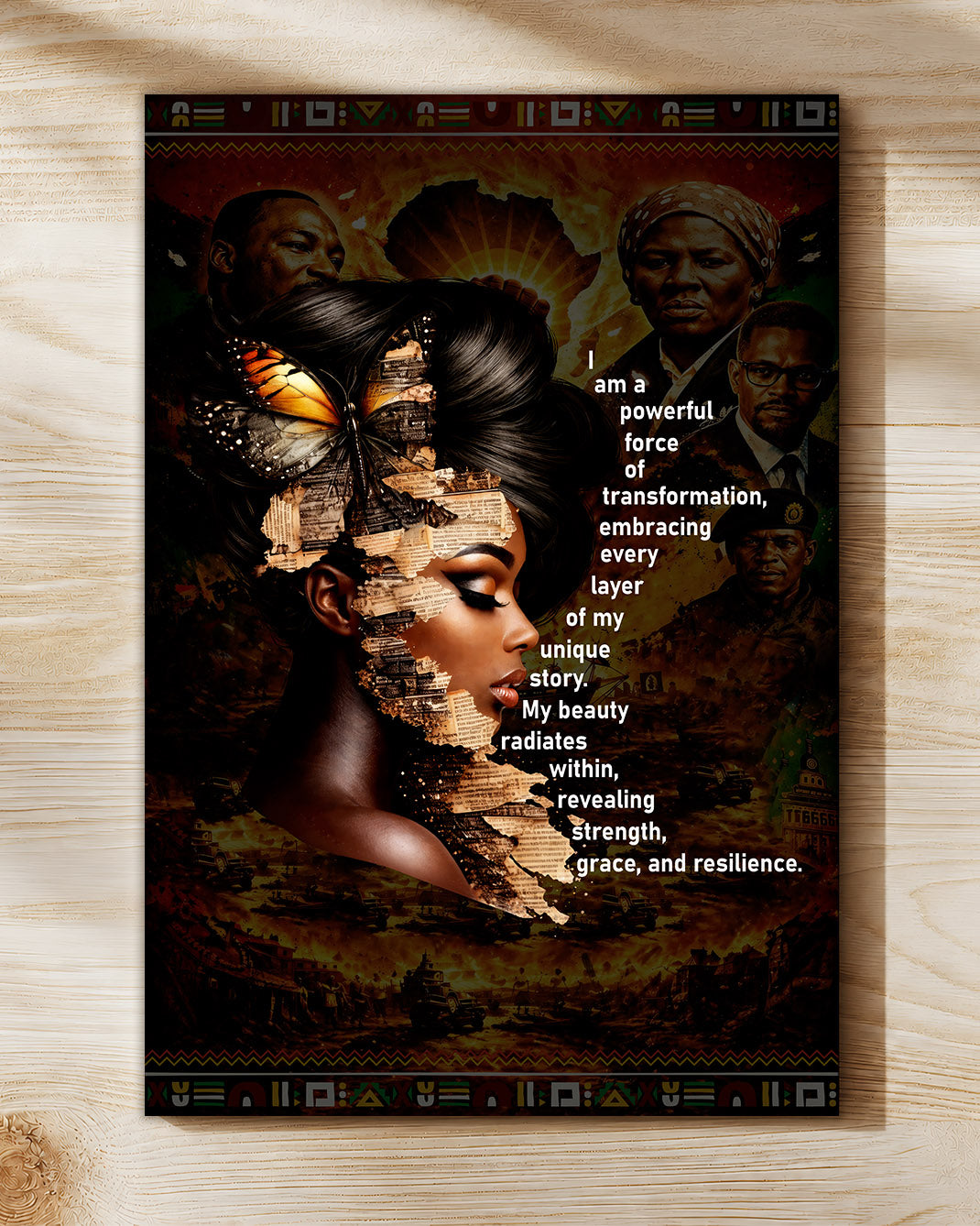 Empowered Beauty Transformation - Black Excellence & Resilience - Poster/Canvas