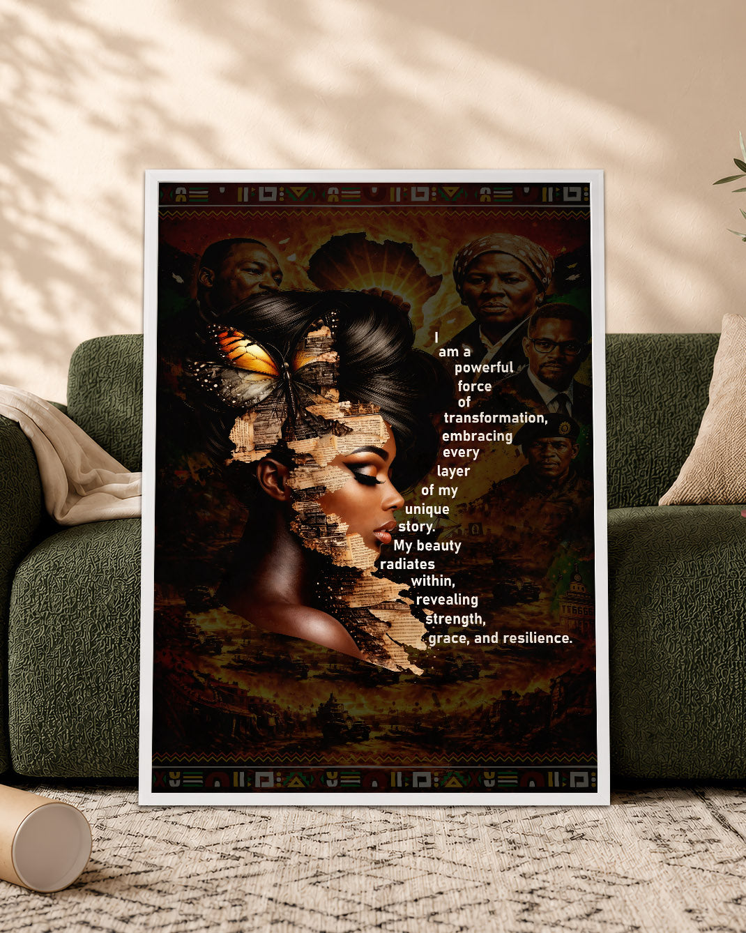 Empowered Beauty Transformation - Black Excellence & Resilience - Poster/Canvas